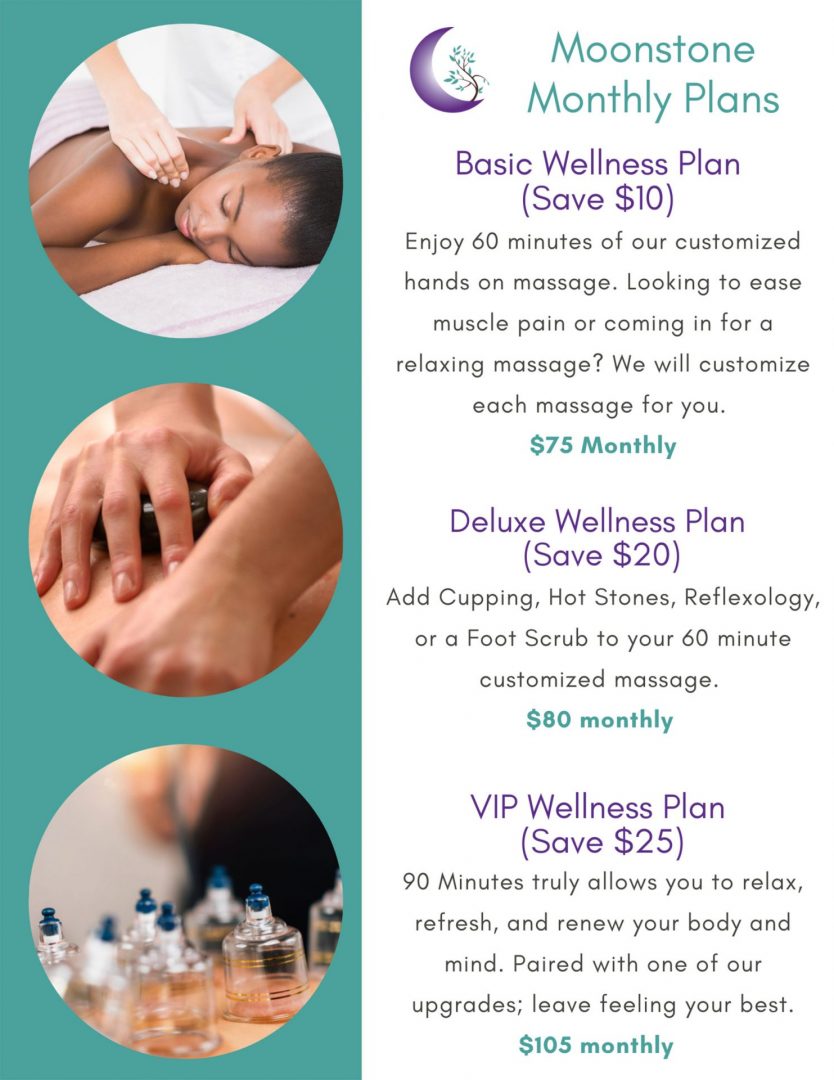 Monthly Wellness Plans Moonstone Massage